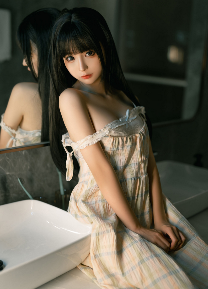 动漫博主 蠢沫沫:晨醒 - 格子连衣裙与白色袜子主题写真 动漫博主 蠢沫沫:晨醒 - 格子连衣裙与白色袜子主题写真