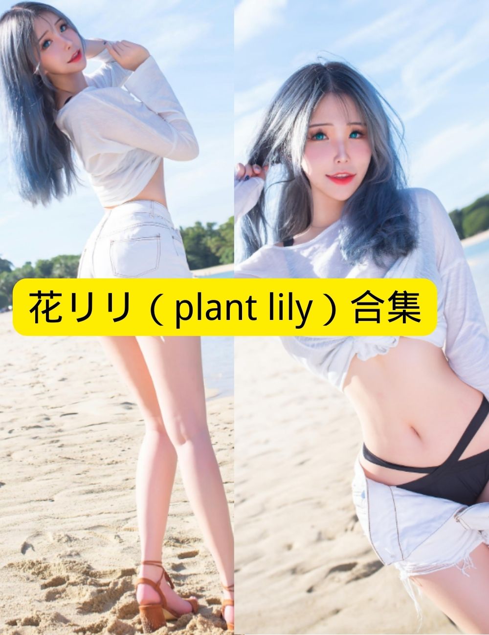 花リリ阳光海滩风情写真套图合集下载