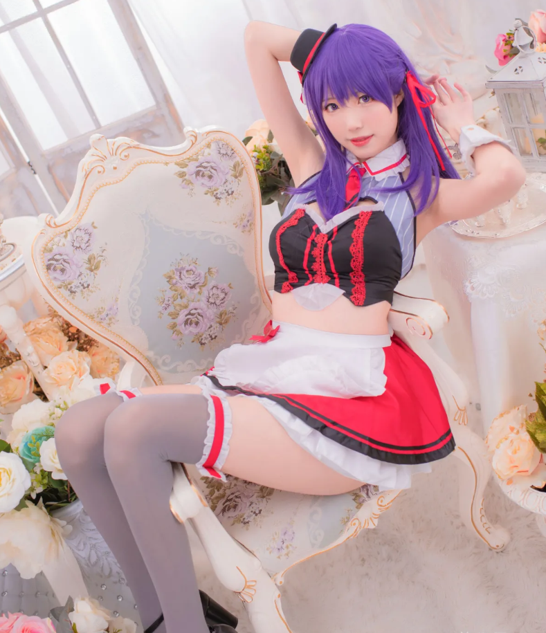 白易子教主 化身可爱女仆！紫色甜心的心动瞬间写真套图合集下载