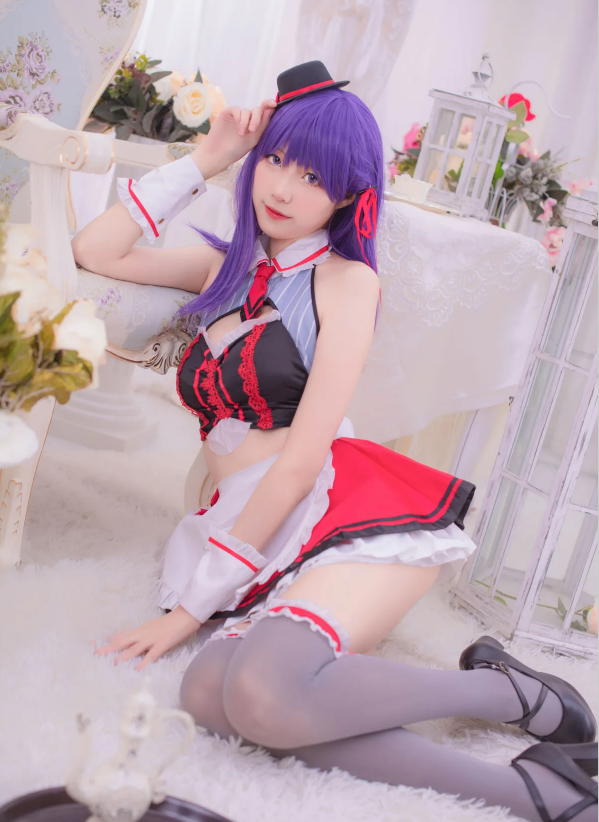 白易子教主 化身可爱女仆！紫色甜心的心动瞬间写真套图合集下载