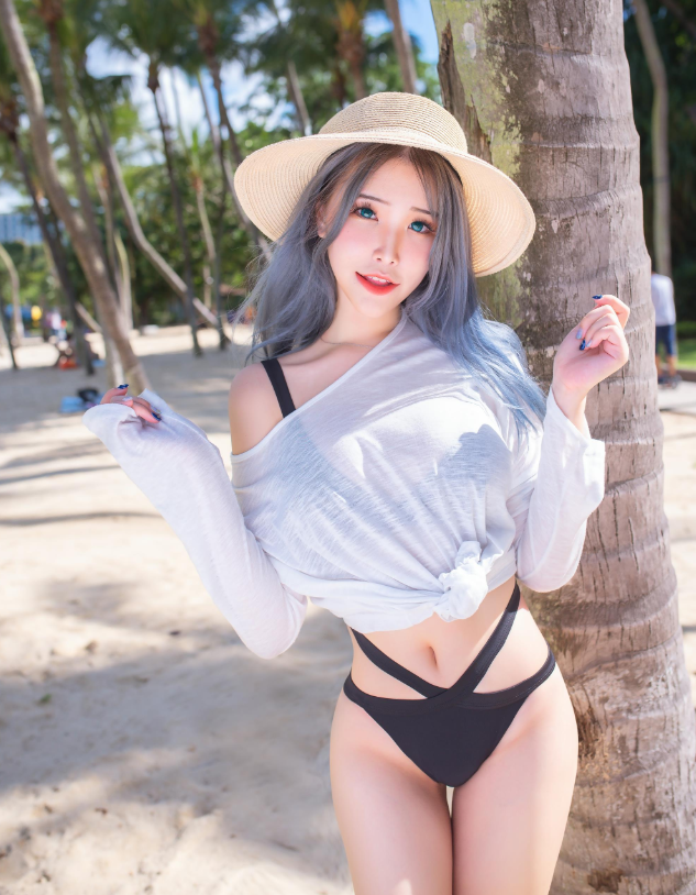 花リリ阳光海滩风情写真套图合集下载