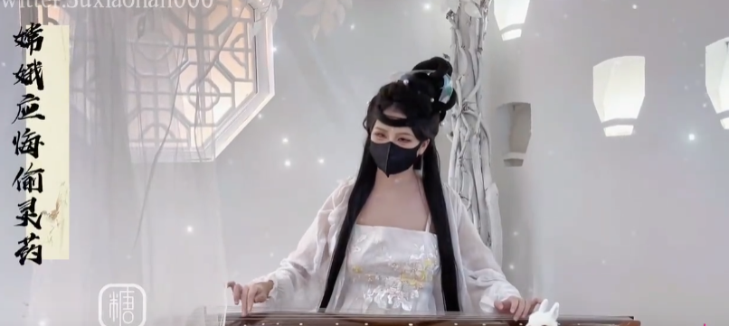 苏小涵 白衣仙子抚琴写真图片以及视频合集下载