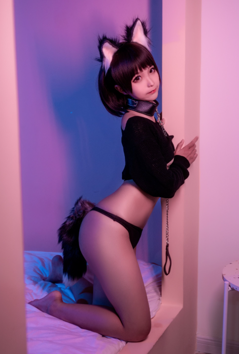 私房照片 魅惑蠢沫沫-项圈 霓虹猫娘诱惑写真图片以及视频合集下载