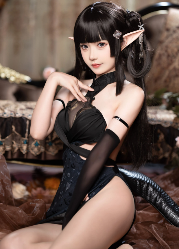 萝莉少女控 精灵阳炎型小菠萝暗夜精灵风写真图片以及视频合集下载