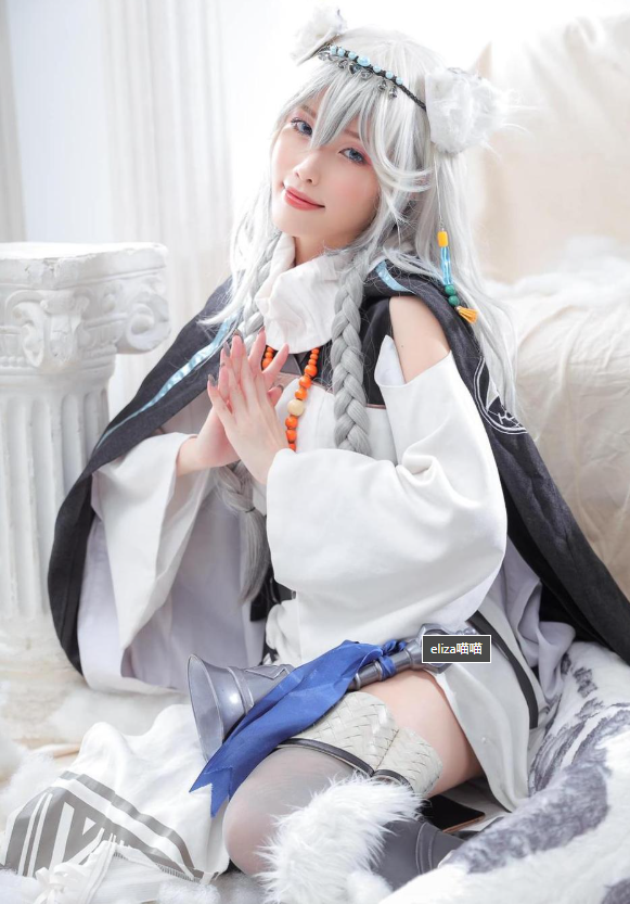 白丝美腿福利 圣洁eliza喵喵雪域祭司风Cosplay写真套图合集下载