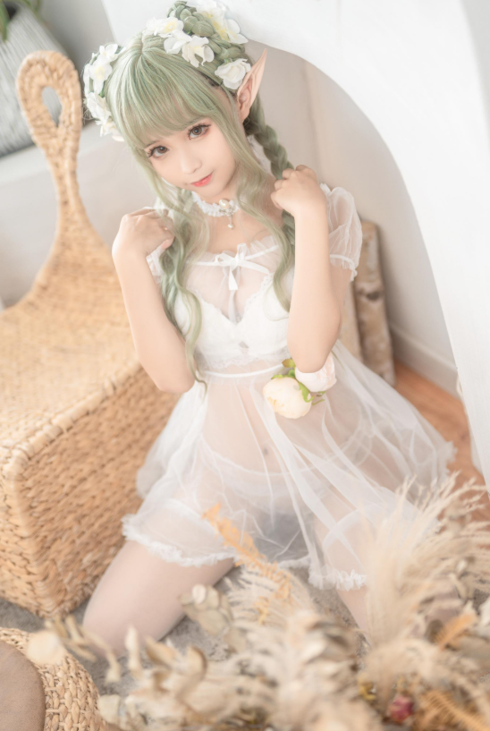 蠢沫沫《尖耳国度 绿精灵》仙境幻梦空灵写真图片以及视频合集下载