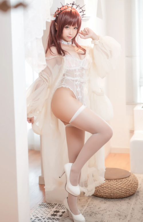 蠢沫沫《真爱版 火天使》圣堂降临圣洁写真套图合集下载